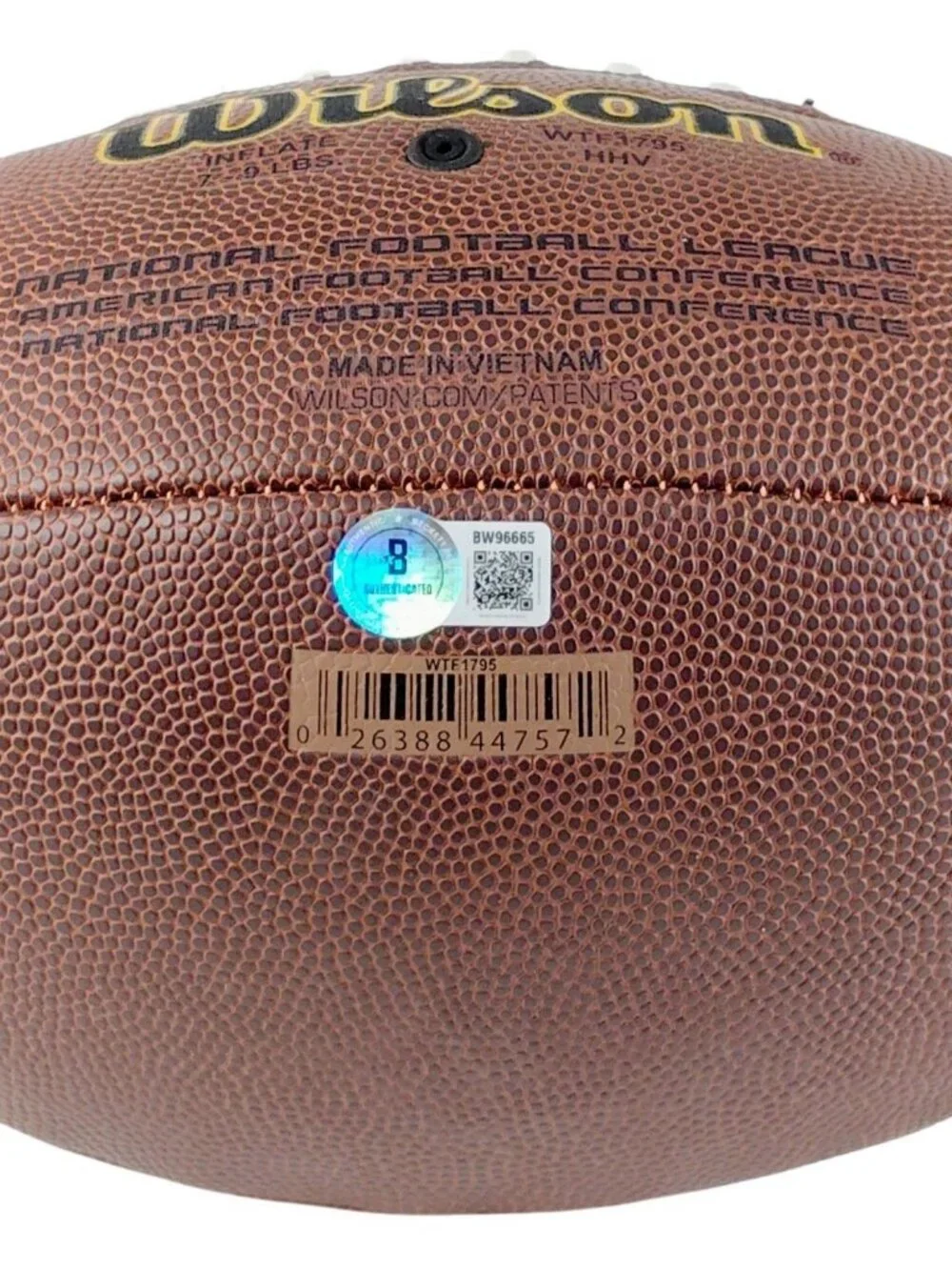 Malcolm Butler Signed Wilson NFL Football Patriots SB XLIX Hero BAS COA